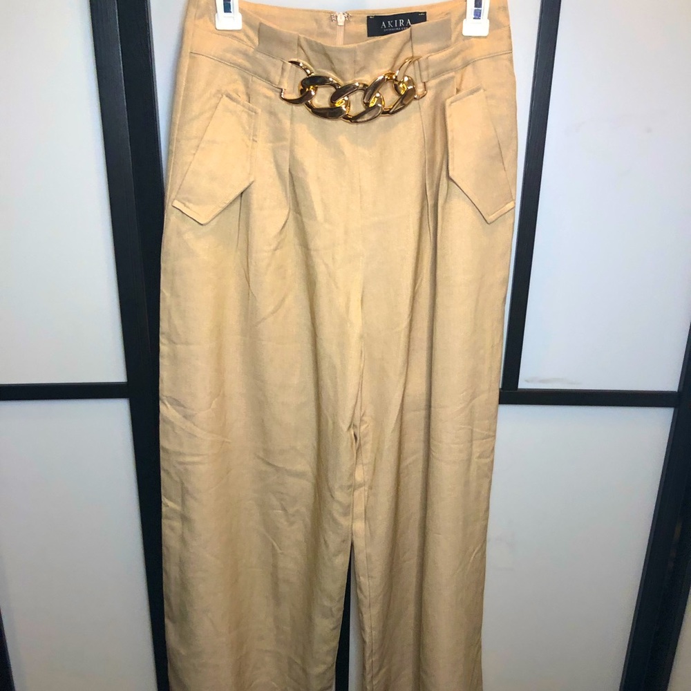 Tan Wide Leg Pant